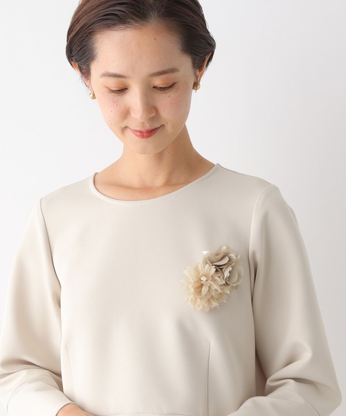 LEPSIM（レプシィム）の「【入卒式／セレモニー】配色コサージュ　993827（ブローチ/コサージュ・レディース・ベージュ/グレー/ネイビー・ONE SIZE）」の10枚目の写真