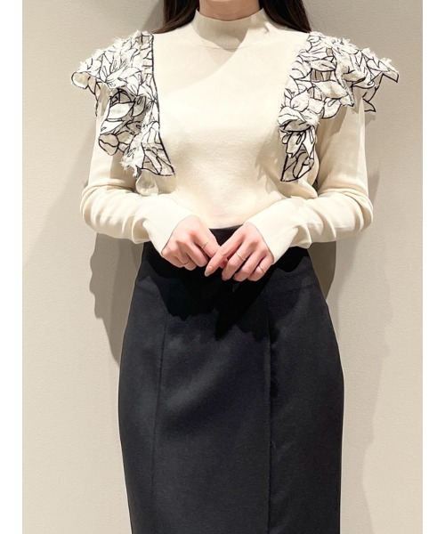 訳あり SNIDEL（スナイデル）の「ジャガードドッキングニットTOPS トップス