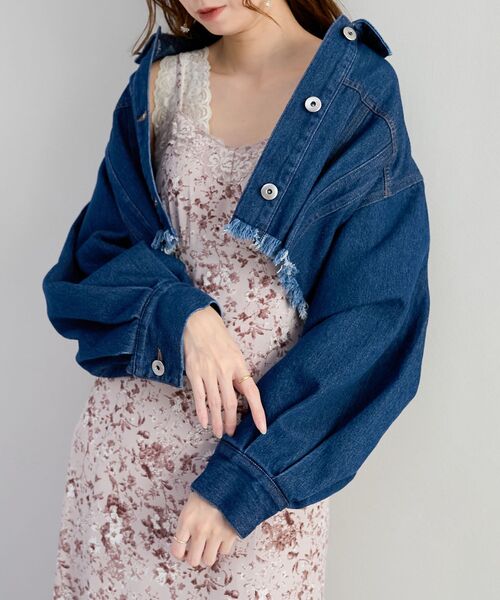 MAJESTIC LEGON（マジェスティックレゴン）の「フラワーレディキャミワンピ（ワンピース・レディース・ホワイト系その他2/ブルー系その他3/ピンク系その他2・MEDIUM）」の20枚目の写真