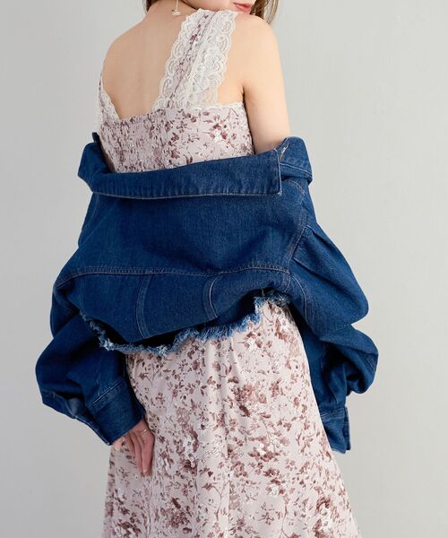 MAJESTIC LEGON（マジェスティックレゴン）の「フラワーレディキャミワンピ（ワンピース・レディース・ホワイト系その他2/ブルー系その他3/ピンク系その他2・MEDIUM）」の21枚目の写真