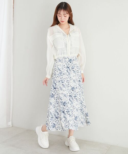 MAJESTIC LEGON（マジェスティックレゴン）の「フラワーレディキャミワンピ（ワンピース・レディース・ホワイト系その他2/ブルー系その他3/ピンク系その他2・MEDIUM）」の22枚目の写真