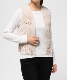 Sheta | スエードフリンジベスト(その他アウター)