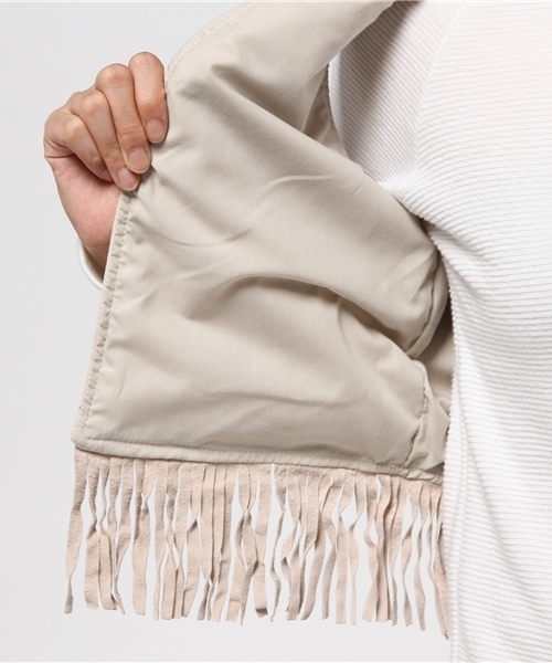 Sheta（シータ）の「スエードフリンジベスト（その他アウター・レディース・ベージュ/ブラウン・FREE）」の6枚目の写真