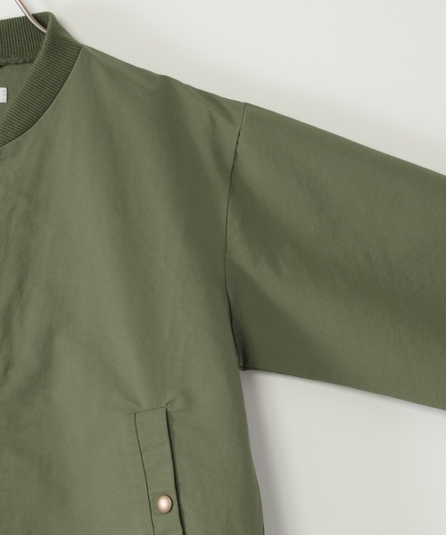 ikka（イッカ）の「グログランボリュームMA-1（120~160cm）（MA-1・キッズ・オリーブ・130/140/150/160/120）」の6枚目の写真