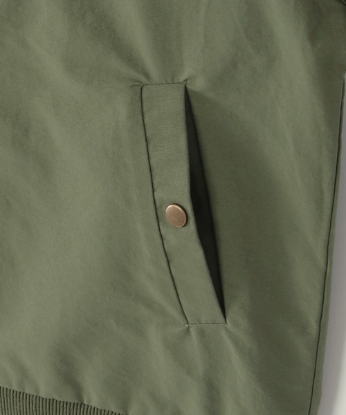 ikka（イッカ）の「グログランボリュームMA-1（120~160cm）（MA-1・キッズ・オリーブ・130/140/150/160/120）」の2枚目の写真