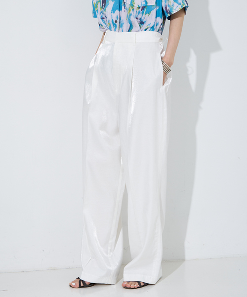 【セール】【セットアップ着用可】サテンパンツ（スラックス）｜NOMINE（ノミネ）