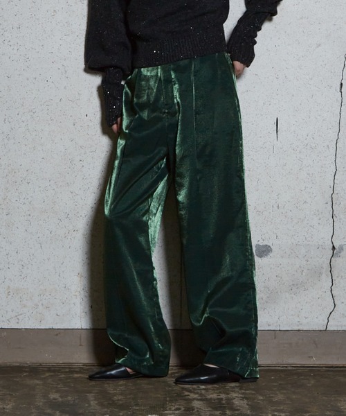 新品 クラネ サテン スラックス パンツ SATIN SLACKS PANTS CLANE（クラネ）パンツ特集｜2025年春夏（25SS）新作＆人気