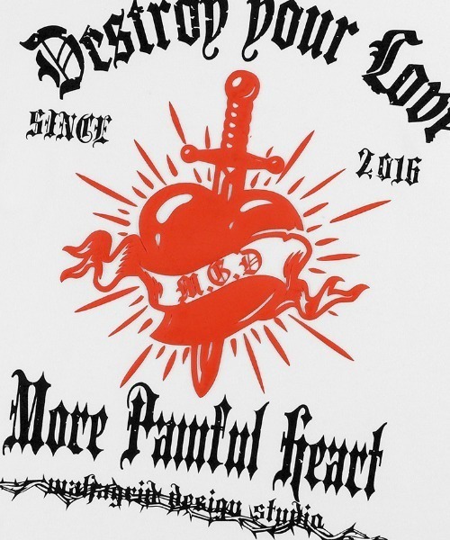 MAHAGRID(マハグリッド)の「『mahagrid/マハグリッド』PAINFUL LS TEE/ペインフルロングスリーブTシャツ(Tシャツ/カットソー・メンズ・ホワイト/ブルー・M/L)」の9枚目の写真
