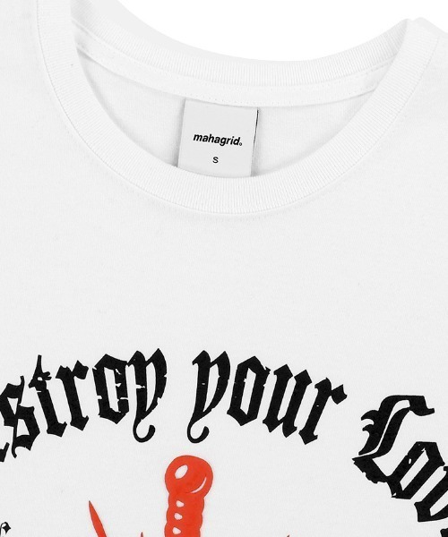 MAHAGRID(マハグリッド)の「『mahagrid/マハグリッド』PAINFUL LS TEE/ペインフルロングスリーブTシャツ(Tシャツ/カットソー・メンズ・ホワイト/ブルー・M/L)」の8枚目の写真