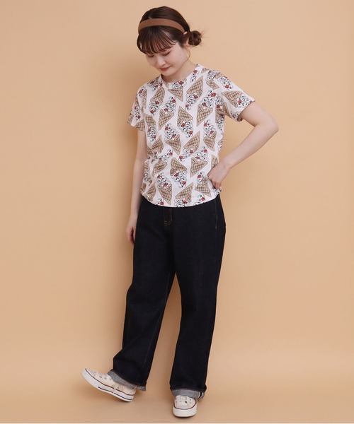 peu pres(プープレ)の「ソフトクリーム総柄Tシャツ(Tシャツ/カットソー・レディース・ホワイト・FREE)」の7枚目の写真