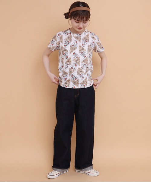 peu pres(プープレ)の「ソフトクリーム総柄Tシャツ(Tシャツ/カットソー・レディース・ホワイト・FREE)」の18枚目の写真