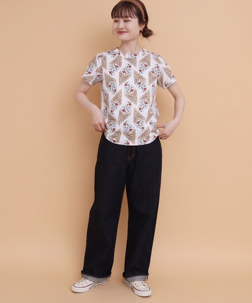 peu pres(プープレ)の「ソフトクリーム総柄Tシャツ(Tシャツ/カットソー・レディース・ホワイト・FREE)」の19枚目の写真