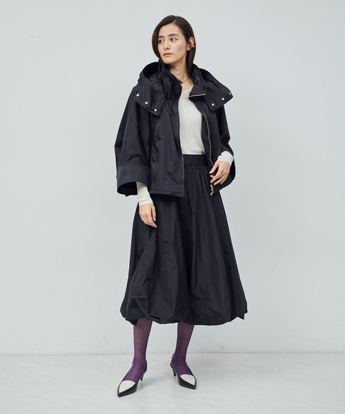 ROPE'（ロペ）の「シャンブレータフタバルーンスカート【セットアップ対応】（スカート・レディース・ブラック・36/38）」の4枚目の写真