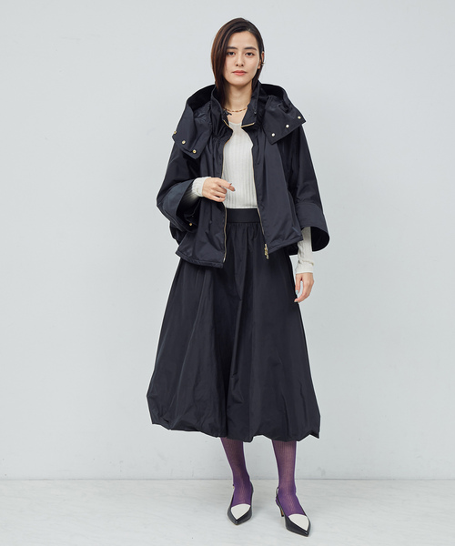 ROPE'（ロペ）の「シャンブレータフタバルーンスカート【セットアップ対応】（スカート・レディース・ブラック・36/38）」の6枚目の写真