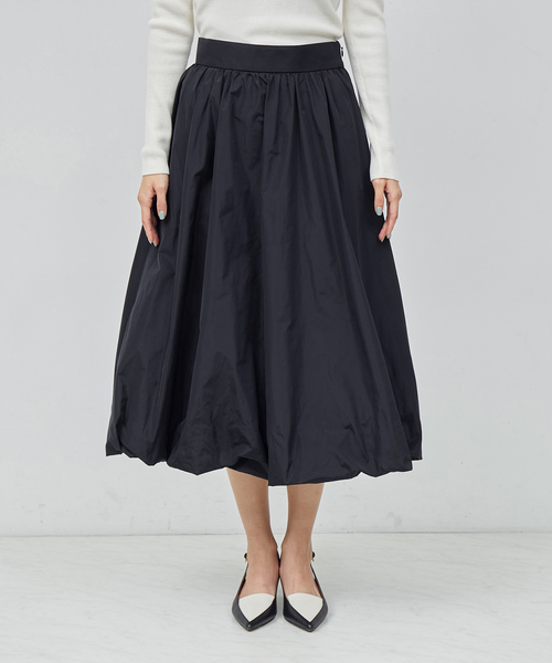 ROPE'（ロペ）の「シャンブレータフタバルーンスカート【セットアップ対応】（スカート・レディース・ブラック・36/38）」の7枚目の写真