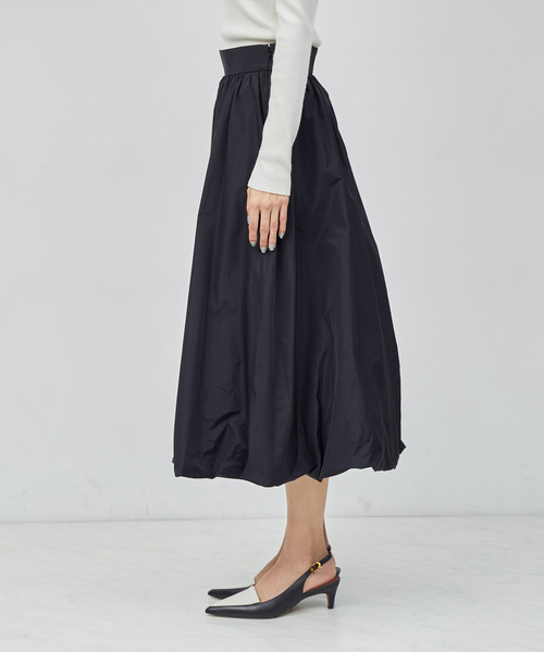 ROPE'（ロペ）の「シャンブレータフタバルーンスカート【セットアップ対応】（スカート・レディース・ブラック・36/38）」の8枚目の写真
