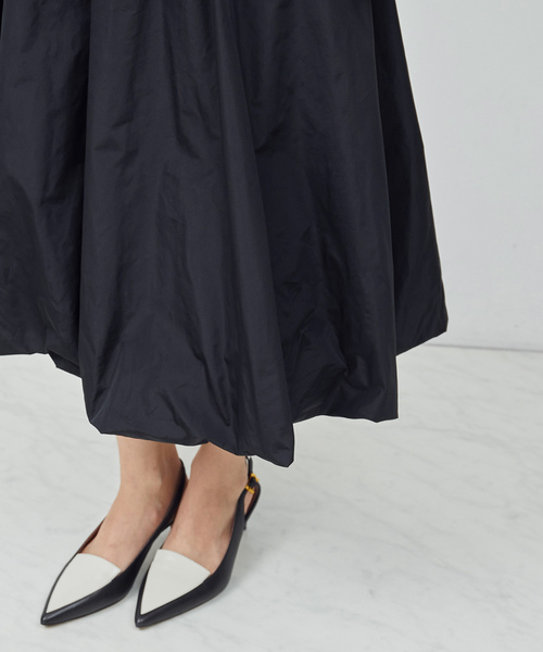 ROPE'（ロペ）の「シャンブレータフタバルーンスカート【セットアップ対応】（スカート・レディース・ブラック・36/38）」の12枚目の写真