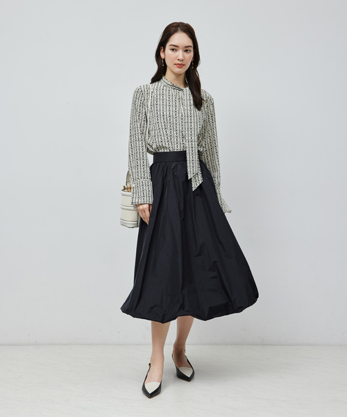 ROPE'（ロペ）の「シャンブレータフタバルーンスカート【セットアップ対応】（スカート・レディース・ブラック・36/38）」の15枚目の写真