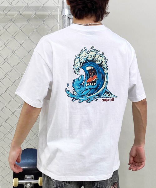 SANTA CRUZ(サンタクルーズ)の「【 ムラサキスポーツ限定】SANTACRUZ/サンタクルーズ 半袖Tee ボックスシルエット 502241412(Tシャツ/カットソー・メンズ・ホワイト/スミクロ/ライトブルー・XL/L/M)」の2枚目の写真