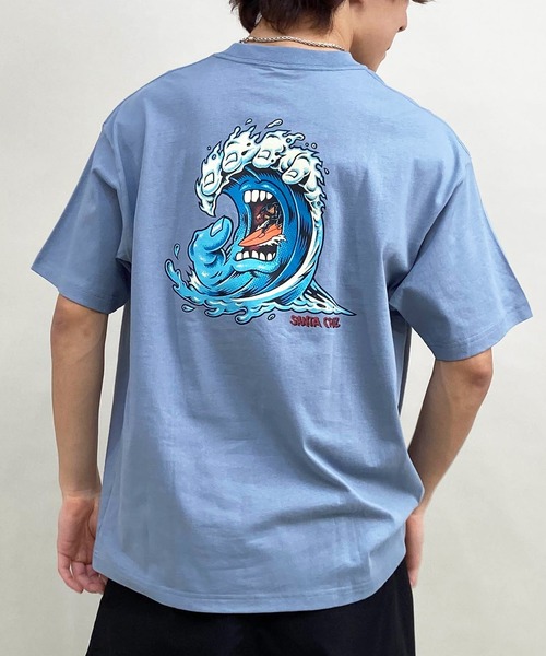 SANTA CRUZ(サンタクルーズ)の「【 ムラサキスポーツ限定】SANTACRUZ/サンタクルーズ 半袖Tee ボックスシルエット 502241412(Tシャツ/カットソー・メンズ・ホワイト/スミクロ/ライトブルー・XL/L/M)」の1枚目の写真