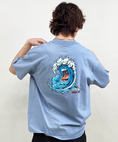 SANTA CRUZ(サンタクルーズ)の「【 ムラサキスポーツ限定】SANTACRUZ/サンタクルーズ 半袖Tee ボックスシルエット 502241412(Tシャツ/カットソー・メンズ・ホワイト/スミクロ/ライトブルー・XL/L/M)」の5枚目の写真