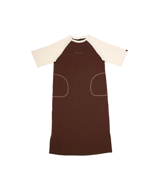 S'more(スモア)の「Bicolor T-shirt dress バイカラーワンピース (SS)(ワンピース・レディース・ブラウン/ベージュ・LARGE/MEDIUM/SMALL)」の1枚目の写真