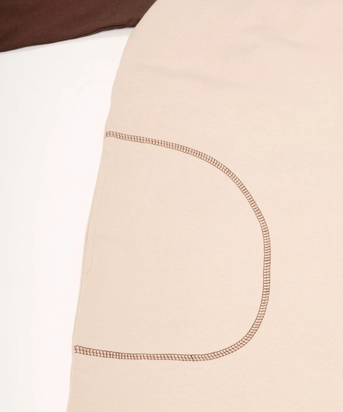 S'more(スモア)の「Bicolor T-shirt dress バイカラーワンピース (SS)(ワンピース・レディース・ブラウン/ベージュ・LARGE/MEDIUM/SMALL)」の12枚目の写真