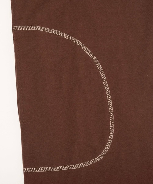 S'more(スモア)の「Bicolor T-shirt dress バイカラーワンピース (SS)(ワンピース・レディース・ブラウン/ベージュ・LARGE/MEDIUM/SMALL)」の3枚目の写真