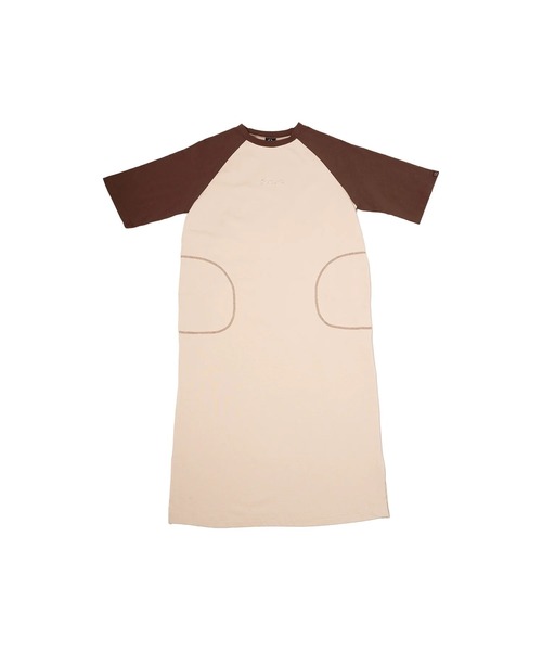 S'more(スモア)の「Bicolor T-shirt dress バイカラーワンピース (SS)(ワンピース・レディース・ブラウン/ベージュ・LARGE/MEDIUM/SMALL)」の7枚目の写真