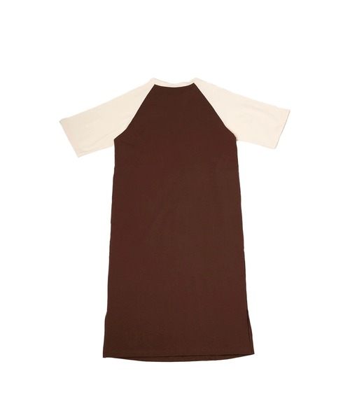 S'more(スモア)の「Bicolor T-shirt dress バイカラーワンピース (SS)(ワンピース・レディース・ブラウン/ベージュ・LARGE/MEDIUM/SMALL)」の6枚目の写真