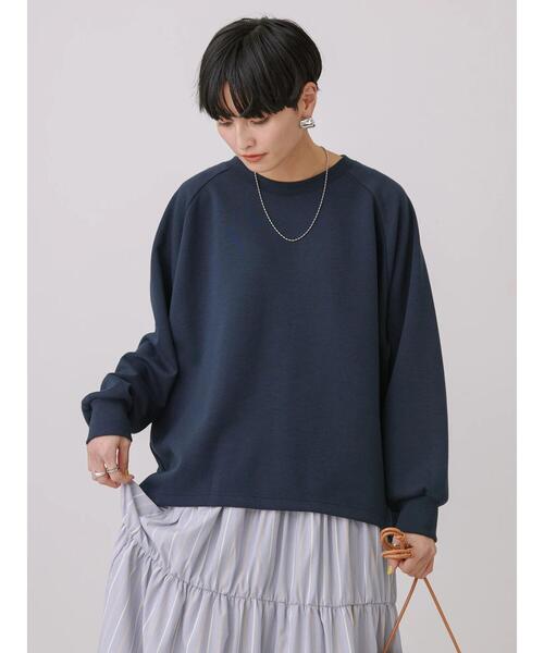 AMERICAN HOLIC（アメリカンホリック）の「ポンチバックドレープラグランプルオーバー（Tシャツ/カットソー・レディース・ネイビー/ミント/オフホワイト・L/M）」の9枚目の写真