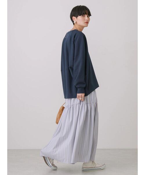 AMERICAN HOLIC（アメリカンホリック）の「ポンチバックドレープラグランプルオーバー（Tシャツ/カットソー・レディース・ネイビー/ミント/オフホワイト・L/M）」の12枚目の写真