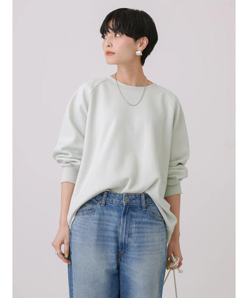 AMERICAN HOLIC（アメリカンホリック）の「ポンチバックドレープラグランプルオーバー（Tシャツ/カットソー・レディース・ネイビー/ミント/オフホワイト・L/M）」の13枚目の写真