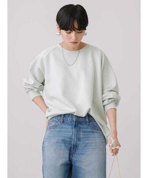 AMERICAN HOLIC（アメリカンホリック）の「ポンチバックドレープラグランプルオーバー（Tシャツ/カットソー・レディース・ネイビー/ミント/オフホワイト・L/M）」の14枚目の写真