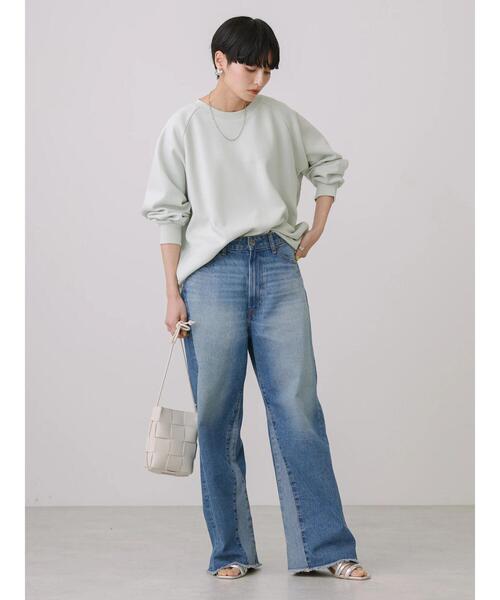 AMERICAN HOLIC（アメリカンホリック）の「ポンチバックドレープラグランプルオーバー（Tシャツ/カットソー・レディース・ネイビー/ミント/オフホワイト・L/M）」の17枚目の写真