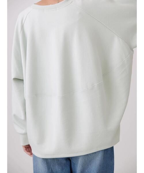 AMERICAN HOLIC（アメリカンホリック）の「ポンチバックドレープラグランプルオーバー（Tシャツ/カットソー・レディース・ネイビー/ミント/オフホワイト・L/M）」の22枚目の写真