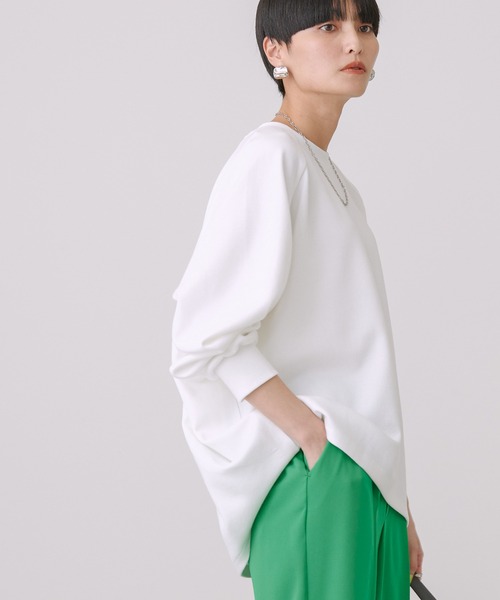 AMERICAN HOLIC（アメリカンホリック）の「ポンチバックドレープラグランプルオーバー（Tシャツ/カットソー・レディース・ネイビー/ミント/オフホワイト・L/M）」の2枚目の写真