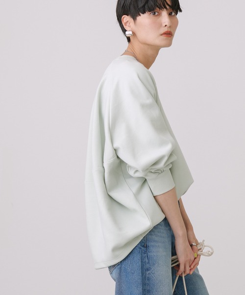 AMERICAN HOLIC（アメリカンホリック）の「ポンチバックドレープラグランプルオーバー（Tシャツ/カットソー・レディース・ネイビー/ミント/オフホワイト・L/M）」の3枚目の写真