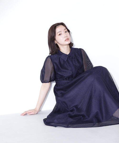 新品タグ付き♪ メッシュシャツワンピース ナチュラルビューティーベーシック M NATURAL BEAUTY BASIC（ナチュラルビューティーベーシック）の