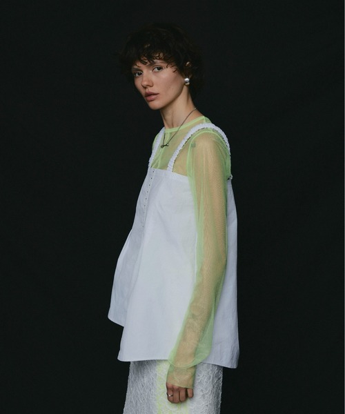 led.tokyo（レッドトウキョウ）の「【led.tokyo】２WAYスリーブデザインブラウス（シャツ/ブラウス・レディース・ブラック/ホワイト・FREE）」の4枚目の写真