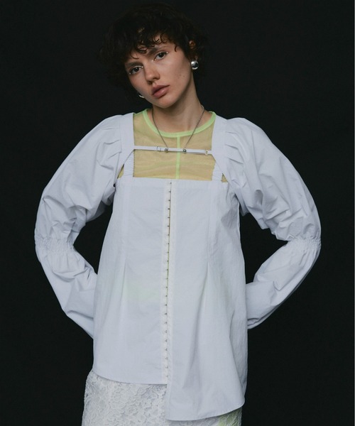 led.tokyo（レッドトウキョウ）の「【led.tokyo】２WAYスリーブデザインブラウス（シャツ/ブラウス・レディース・ブラック/ホワイト・FREE）」の15枚目の写真