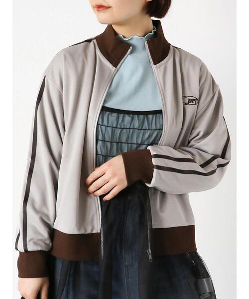 ehka sopo（エヘカソポ）の「トラックジャケット（ノーカラージャケット・レディース・サックスブルー/グレー/ネイビー/キナリ・F）」の3枚目の写真