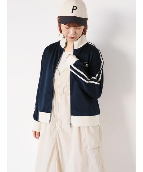 ehka sopo（エヘカソポ）の「トラックジャケット（ノーカラージャケット・レディース・サックスブルー/グレー/ネイビー/キナリ・F）」の6枚目の写真