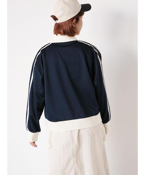 ehka sopo（エヘカソポ）の「トラックジャケット（ノーカラージャケット・レディース・サックスブルー/グレー/ネイビー/キナリ・F）」の8枚目の写真