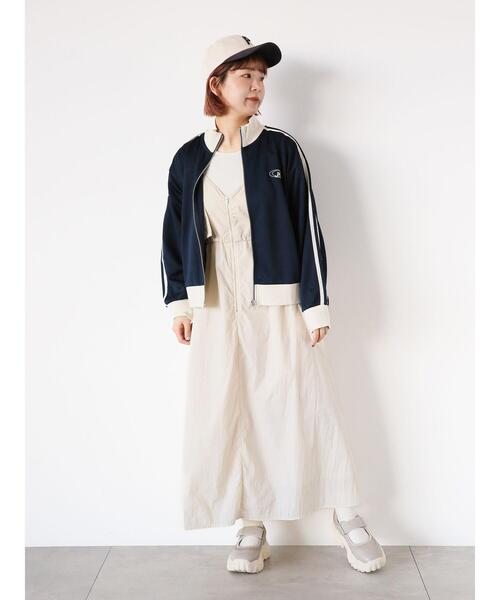 ehka sopo（エヘカソポ）の「トラックジャケット（ノーカラージャケット・レディース・サックスブルー/グレー/ネイビー/キナリ・F）」の9枚目の写真