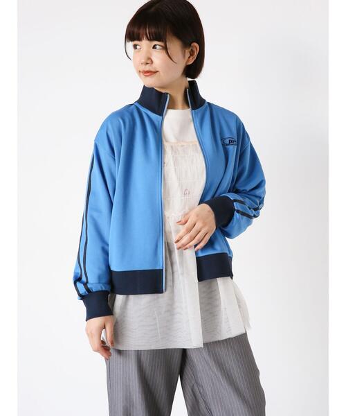 ehka sopo（エヘカソポ）の「トラックジャケット（ノーカラージャケット・レディース・サックスブルー/グレー/ネイビー/キナリ・F）」の12枚目の写真