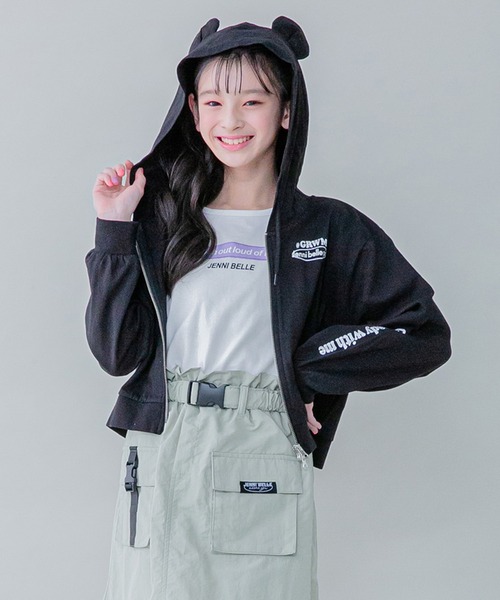 JENNI belle（ジェニィベル）の「【WEB限定】シッポ付きクマ耳ボアZIP