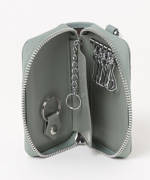 BEVERLY HILLS POLO CLUB（ビバリーヒルズポロクラブ）の「【BEVERLY HILLS POLO CLUB】ラウンド型シボレザーキーケ－ス BHG-L1005（キーケース/キーアクセサリー・レディース・ブラック/サックスブルー/グレイッシュベージュ/ピンク/ブルー・FREE）」の6枚目の写真