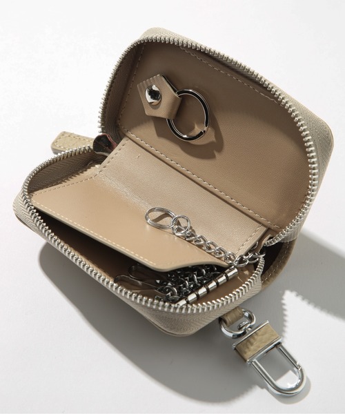 BEVERLY HILLS POLO CLUB（ビバリーヒルズポロクラブ）の「【BEVERLY HILLS POLO CLUB】ラウンド型シボレザーキーケ－ス BHG-L1005（キーケース/キーアクセサリー・レディース・ブラック/サックスブルー/グレイッシュベージュ/ピンク/ブルー・FREE）」の14枚目の写真