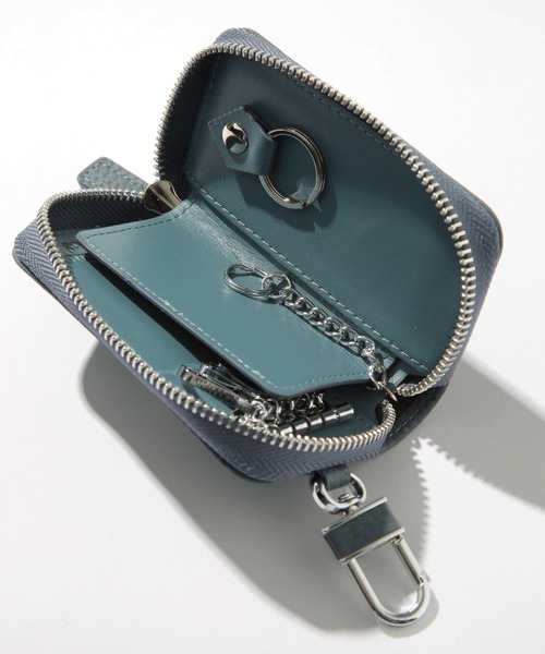 BEVERLY HILLS POLO CLUB（ビバリーヒルズポロクラブ）の「【BEVERLY HILLS POLO CLUB】ラウンド型シボレザーキーケ－ス BHG-L1005（キーケース/キーアクセサリー・レディース・ブラック/サックスブルー/グレイッシュベージュ/ピンク/ブルー・FREE）」の16枚目の写真